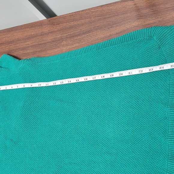 Loft Women's Size Small Green Knit Crew Neck Sweater Comfortable Textured - Picture 12 of 13